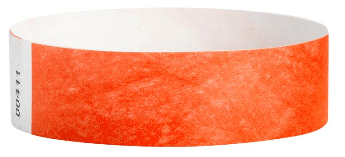 Tyvek 3/4" Colored Wristbands, Coral (500 Wristbands per box) main image